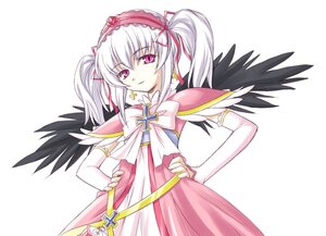 Rating: Safe Score: 3 Tags: 1girl alternate_hairstyle aoi_kumiko arm_warmers armor black_wings bow cross detached_sleeves dress earrings elbow_gloves futari_wa_precure futari_wa_precure_max_heart hair_between_eyes hair_ribbon hairband hand_on_hip hands_on_hips image inverted_cross jewelry kujou_hikari latin_cross lolita_hairband long_hair long_sleeves looking_at_viewer magical_girl pink_dress pink_eyes precure ribbon rozen_maiden shoulder_pads silver_hair simple_background smile solo striped suigintou tanaka_rie twintails two_side_up vertical_stripes voice_actor_connection white_background white_hair wings User: admin