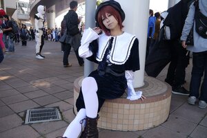 Rating: Safe Score: 0 Tags: black_hair boots closed_eyes hat hood jacket multiple_boys multiple_girls pants red_hair short_hair sitting solo souseiseki tile_floor tiles User: admin