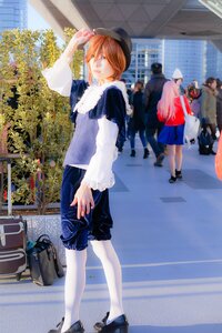 Rating: Safe Score: 0 Tags: bag brown_hair city fur_trim hat outdoors shoes short_hair solo souseiseki standing street User: admin