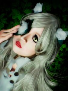 Rating: Safe Score: 0 Tags: 1girl animal_ears blurry depth_of_field green_eyes hair_ornament kirakishou lips long_hair looking_at_viewer red_lips solo sweater turtleneck User: admin