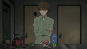 Rating: Safe Score: 0 Tags: 1boy brown_hair crossed_arms human indoors long_sleeves looking_at_viewer pants sakurada_jun screenshot shirt sitting solo User: admin