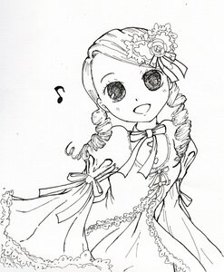 Rating: Safe Score: 0 Tags: 1girl :d dress drill_hair eighth_note greyscale hair_ornament image kanaria long_sleeves looking_at_viewer monochrome musical_note open_mouth puffy_sleeves ribbon smile solo tomoe_mami twin_drills twintails User: admin
