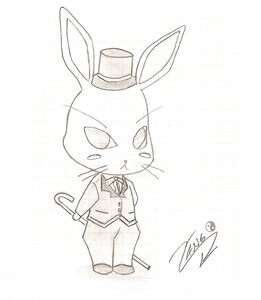Rating: Safe Score: 0 Tags: artist_name full_body hat image laplace_no_ma monochrome no_humans signature solo standing traditional_media User: admin