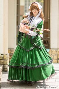 Rating: Safe Score: 0 Tags: 1girl 3d artist_name blonde_hair blurry depth_of_field dress frills full_body green_dress solo standing suiseiseki watermark User: admin