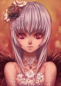 Rating: Safe Score: 0 Tags: 1girl bare_shoulders black_flower black_rose choker dress flower hair_flower hair_ornament image long_hair necklace pink_rose red_eyes red_flower red_rose rose solo suigintou upper_body white_flower white_rose wings User: admin