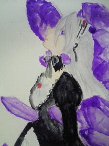 Rating: Safe Score: 0 Tags: 1girl dress image purple_eyes purple_flower purple_gloves purple_theme solo suigintou User: admin