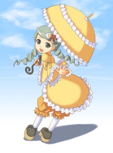 Rating: Safe Score: 0 Tags: 1girl baakurou bloomers commentary_request dress drill_hair flower frills full_body green_eyes green_hair holding_umbrella image kanaria long_hair long_sleeves open_mouth pantyhose parasol photoshop_(medium) rozen_maiden solo standing twin_drills umbrella User: admin