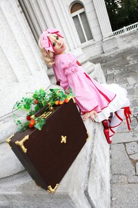 Rating: Safe Score: 0 Tags: 1girl dress green_eyes hinaichigo looking_back photo pink_dress pink_hair solo standing User: admin