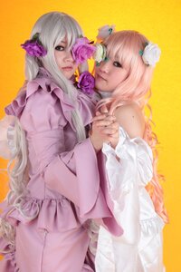 Rating: Safe Score: 0 Tags: 2girls 91076 blonde_hair blue_eyes dress flower hair_ornament lips long_hair multiple_cosplay multiple_girls pink_hair siblings tagme User: admin