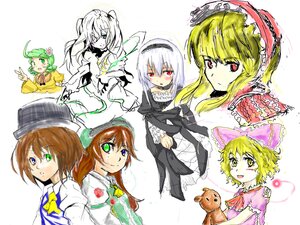 Rating: Safe Score: 0 Tags: blonde_hair blue_eyes bow brown_hair dress frills green_eyes green_hair hairband heterochromia hina_ichigo image kanaria long_hair multiple multiple_girls open_mouth pink_bow red_eyes shinku short_hair siblings silver_hair sisters smile souseiseki stuffed_animal suigintou suiseiseki tagme teddy_bear twins twintails v User: admin