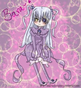 Rating: Safe Score: 0 Tags: 1girl barasuishou blush dress heterochromia image long_hair purple_dress purple_eyes ribbon solo standing two_side_up very_long_hair yellow_eyes User: admin