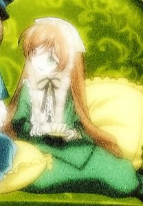 Rating: Safe Score: 0 Tags: 1girl dress grass green_dress green_eyes image long_hair long_sleeves outdoors solo suiseiseki User: admin