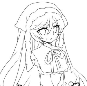 Rating: Safe Score: 0 Tags: 1girl :d bangs blush braid dress eyebrows_visible_through_hair greyscale hair_between_eyes image long_hair looking_at_viewer monochrome neck_ribbon open_mouth puffy_short_sleeves puffy_sleeves short_sleeves simple_background smile solo suiseiseki twin_braids very_long_hair white_background User: admin