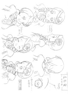Rating: Safe Score: 0 Tags: 1girl blush character_sheet closed_eyes doujinshi doujinshi_#140 hair_ornament image looking_at_viewer monochrome multiple smile User: admin
