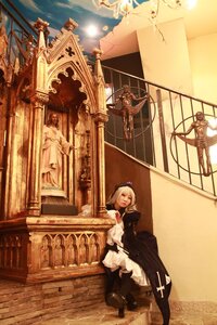 Rating: Safe Score: 0 Tags: blonde_hair closed_eyes dress hat indoors multiple_girls short_hair sitting solo suigintou sunlight yorha_no._2_type_b User: admin