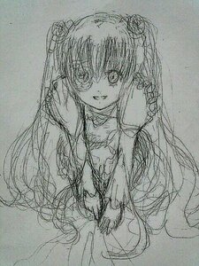 Rating: Safe Score: 0 Tags: 1girl graphite_(medium) greyscale image kirakishou long_hair looking_at_viewer monochrome sketch smile solo souryuu_asuka_langley traditional_media User: admin