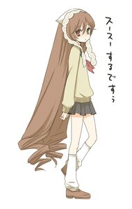 Rating: Safe Score: 0 Tags: 1girl blush braid brown_hair full_body green_eyes heterochromia image long_hair long_sleeves looking_at_viewer pleated_skirt red_eyes school_uniform shoes simple_background skirt socks solo standing suiseiseki very_long_hair white_background white_legwear User: admin