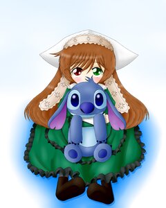 Rating: Safe Score: 0 Tags: 1girl auto_tagged brown_hair dress frills green_dress green_eyes heterochromia image long_hair long_sleeves looking_at_viewer red_eyes solo stuffed_animal suiseiseki very_long_hair User: admin