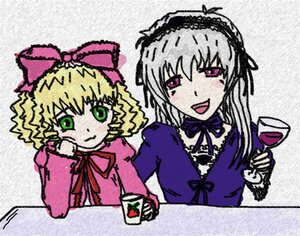 Rating: Safe Score: 0 Tags: 2girls blonde_hair bow cup dress drinking_glass frills green_eyes hairband hina_ichigo hinaichigo holding_cup image long_sleeves looking_at_viewer multiple_girls pair pink_bow pink_eyes ribbon shinku silver_hair simple_background suigintou teacup wine_glass User: admin