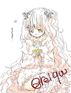 Rating: Safe Score: 0 Tags: 1girl bangs bloomers dress eyebrows_visible_through_hair eyepatch flower frills hair_flower hair_ornament image kirakishou long_hair long_sleeves sitting smile solo underwear very_long_hair wavy_hair white_background white_flower yellow_eyes User: admin