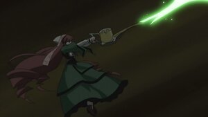 Rating: Safe Score: 0 Tags: 1girl dress green_dress holding holding_weapon image long_sleeves solo suiseiseki weapon User: admin