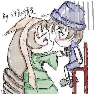 Rating: Safe Score: 0 Tags: 2girls blush brown_hair dated halftone image multiple_girls oekaki pair signature souseiseki suiseiseki User: admin