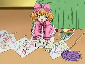 Rating: Safe Score: 0 Tags: 1girl :d bangs blonde_hair bloomers bow cardboard_box child_drawing drawing dress frills green_eyes hair_bow hina_ichigo hinaichigo image in_box indoors long_sleeves looking_at_viewer open_mouth paper pink_bow pink_dress short_hair sitting smile solo User: admin