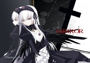 Rating: Safe Score: 0 Tags: 1girl 2girls auto_tagged bangs black_dress black_ribbon black_wings dress frills hairband image lolita_fashion long_hair long_sleeves looking_at_viewer multiple_girls pale_skin photoshop_(medium) reflection ribbon rozen_maiden shingo_(missing_link) silver_hair solo suigintou wings User: admin