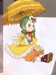 Rating: Safe Score: 0 Tags: 1girl auto_tagged autumn_leaves brown_footwear dress flower frills full_body green_eyes green_hair hair_ornament holding_umbrella image kanaria long_sleeves orange_dress parasol ribbon shoes solo umbrella User: admin
