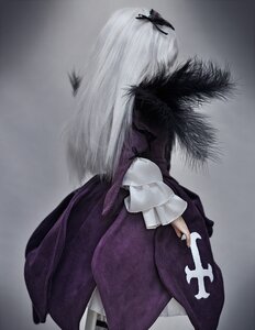 Rating: Safe Score: 0 Tags: 1girl bird blonde_hair doll fox_tail gradient gradient_background hat holding long_sleeves multiple_tails short_hair solo suigintou tabard tail wide_sleeves yakumo_ran yakumo_yukari User: admin