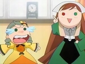 Rating: Safe Score: 0 Tags: 2girls brown_hair green_eyes hat head_scarf image kanaria long_hair multiple_girls open_mouth pair parody siblings suiseiseki User: admin