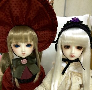 Rating: Safe Score: 0 Tags: 2girls bangs blonde_hair blue_eyes bonnet bow doll flower lips long_hair long_sleeves looking_at_viewer multiple_dolls multiple_girls rose shinku tagme User: admin