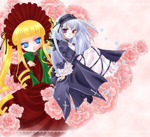Rating: Safe Score: 0 Tags: 2girls blonde_hair blue_eyes dress drill_hair flower frills image long_hair long_sleeves looking_at_viewer multiple_girls pair pink_flower pink_rose rose shinku suigintou twintails umbrella very_long_hair User: admin