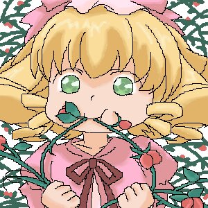 Rating: Safe Score: 0 Tags: 1girl :3 animal_ears blonde_hair dress eyebrows_visible_through_hair green_eyes hinaichigo image oekaki solo User: admin