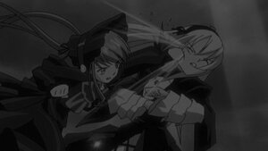 Rating: Safe Score: 0 Tags: 2girls closed_eyes dress greyscale hat image long_hair monochrome multiple_girls pair shinku suigintou User: admin