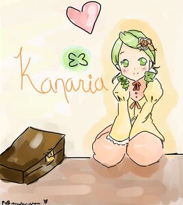Rating: Safe Score: 0 Tags: 1girl blush box dress green_eyes green_hair hair_ornament heart image kanaria long_sleeves ribbon smile solo twin_drills User: admin