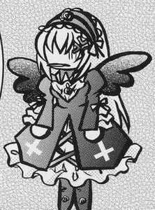 Rating: Safe Score: 0 Tags: 1girl dress frills greyscale hairband image komeiji_satori long_sleeves monochrome short_hair solo suigintou wings User: admin