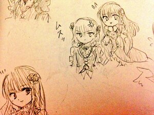 Rating: Safe Score: 0 Tags: :t anger_vein braid closed_mouth eating eyebrows_visible_through_hair hair_ornament image long_hair multiple_girls pout solo suigintou traditional_media twin_braids User: admin