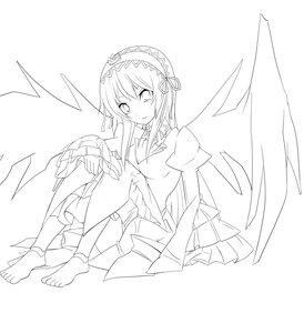 Rating: Safe Score: 0 Tags: 1girl barefoot dress frills full_body greyscale hairband image long_hair long_sleeves looking_at_viewer monochrome ribbon simple_background sitting solo suigintou white_background wings User: admin