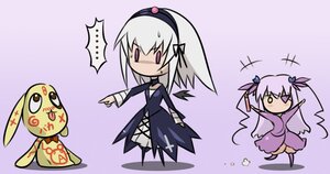 Rating: Safe Score: 0 Tags: ... 2girls barasuishou chibi dress hairband image long_hair multiple_girls pair purple_eyes ribbon spoken_ellipsis suigintou wings yellow_eyes User: admin