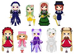 Rating: Safe Score: 0 Tags: 6+girls blonde_hair blue_eyes bonnet bow brown_hair dress drill_hair flower frills full_body hat heterochromia hina_ichigo image kanaria long_hair long_sleeves looking_at_viewer multiple multiple_girls pink_bow pixel_art red_eyes rose shinku short_hair smile souseiseki standing suigintou suiseiseki tagme twintails yellow_dress User: admin