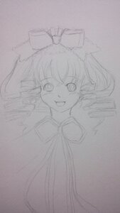 Rating: Safe Score: 0 Tags: 1girl ascot bow greyscale hair_bow hair_tubes hakurei_reimu hinaichigo image long_hair monochrome open_mouth sketch smile solo tears traditional_media User: admin