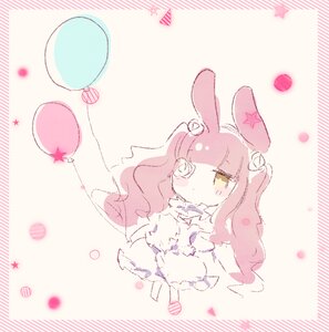 Rating: Safe Score: 0 Tags: 1girl animal_ears balloon bunny_ears chibi diagonal_stripes dress flower hair_ornament image kirakishou long_hair pink_hair solo standing star_(symbol) striped striped_background striped_legwear vertical-striped_legwear vertical_stripes white_dress yellow_eyes User: admin