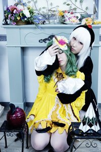 Rating: Safe Score: 0 Tags: dress flower kneeling long_hair multiple_cosplay red_eyes sitting tagme white_hair yellow_dress User: admin