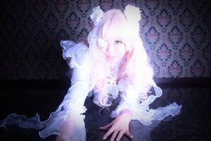 Rating: Safe Score: 0 Tags: 1girl bangs dress hair_over_one_eye kirakishou lips long_hair long_sleeves solo upper_body white_hair User: admin