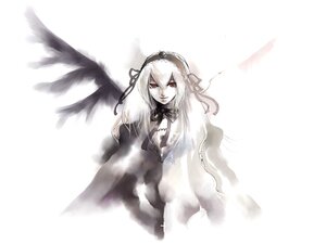 Rating: Safe Score: 0 Tags: 1girl bangs black_dress black_flower black_ribbon black_rose black_wings closed_mouth dress fading feathered_wings flower hair_ribbon hairband highres image juliet_sleeves kei_(keigarou) lolita_hairband long_hair long_sleeves looking_at_viewer pale_skin photoshop_(medium) puffy_sleeves red_eyes ribbon rose rozen_maiden simple_background smile solo solo_wing suigintou upper_body white_background white_hair wings User: admin