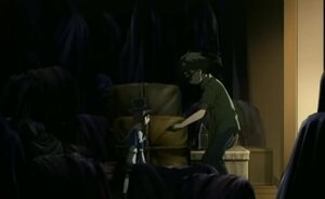 Rating: Safe Score: 0 Tags: black_hair dark image indoors multiple_boys sakurada_jun sitting solo souseiseki User: admin