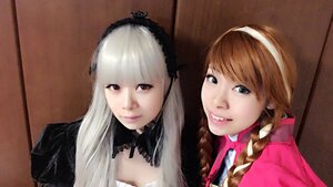 Rating: Safe Score: 0 Tags: 2girls bangs braid brown_hair face hairband lips looking_at_viewer multiple_girls photo smile twin_braids User: admin