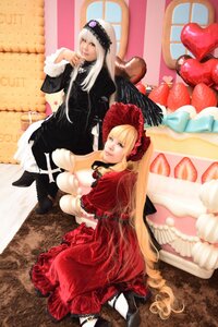 Rating: Safe Score: 0 Tags: 2girls blonde_hair blue_eyes boots dress food frills fruit long_hair multiple_cosplay multiple_girls sitting strawberry tagme very_long_hair User: admin