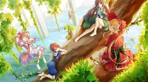 Rating: Safe Score: 0 Tags: 4girls barefoot blonde_hair blue_dress blue_eyes blush bow brown_hair commentary_request cup doll_joints dress drill_hair frills green_eyes hairband heterochromia highres hina_ichigo image joints leaf long_hair long_sleeves looking_at_viewer looking_back multiple multiple_girls one_eye_closed pink_bow red_eyes rozen_maiden shinku short_hair sitting smile souseiseki suiseiseki tagme teacup tree very_long_hair zi_se User: admin